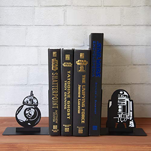 Seven20 Star Wars Droid Bookends - Decorative Metal R2-D2 and BB-8 Designs