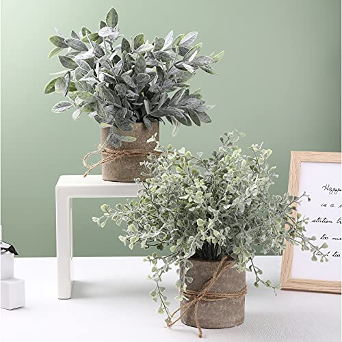 Artificial Topiaries Plants & Flowers, 4 Pcs Mini Plants Artificial