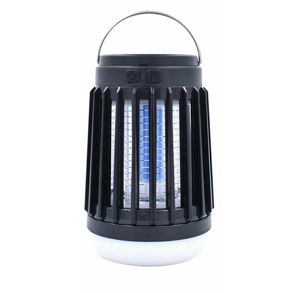 BSTCAR Solar USB Mosquito Killer, Waterproof Electric Fly Insect Killer Lamp Portable Rechargeable Bug Zapper Fly Killer Lights for Indoor Outdoor Garden Camping