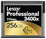 Lexar Professional 3400x 256GB CFast 2.0 Card (Up to 510MB/s Read) w/Image Rescue 5 Software LC256CRBNA3400