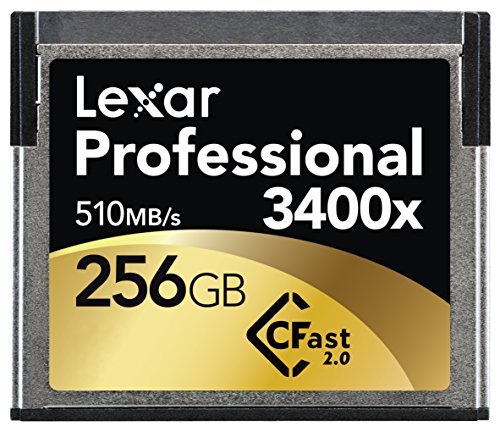 Lexar Professional 3400x 256GB CFast 2.0 Card (Up to 510MB/s Read) w/Image Rescue 5 Software LC256CRBNA3400
