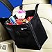 Zone Tech Fully Leak Proof Vehicle Litter Bag – Classic Black Premium Quality Black Universal Traveling Portable Car Trash Can