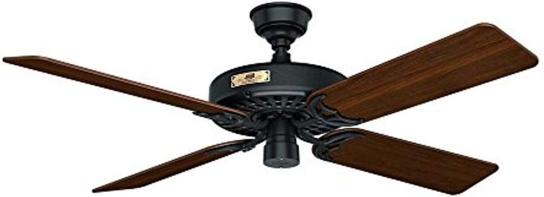 Hunter Fan Company 23838 Hunter Original Indoor, Outdoor Ceiling Fan with Pull Chain Control, 52", Black
