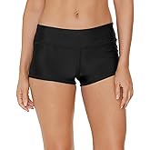 Raisins Women's Juniors' 2.5" Surf Solid Swim Shorts (Black, X-Large)