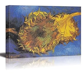 Two Cut Sunflowers 1887 by Vincent Van Gogh...