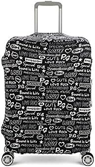 Luggage Suitcase Protective Cover Hellodigi Cotton Printing Elastic Dustproof (Love Rock S)