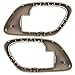 Pair Set Inside Inner Tan Door Handle Trim Bezels Replacement for Cadillac SUV Chevrolet GMC Pickup Truck AutoAndArt