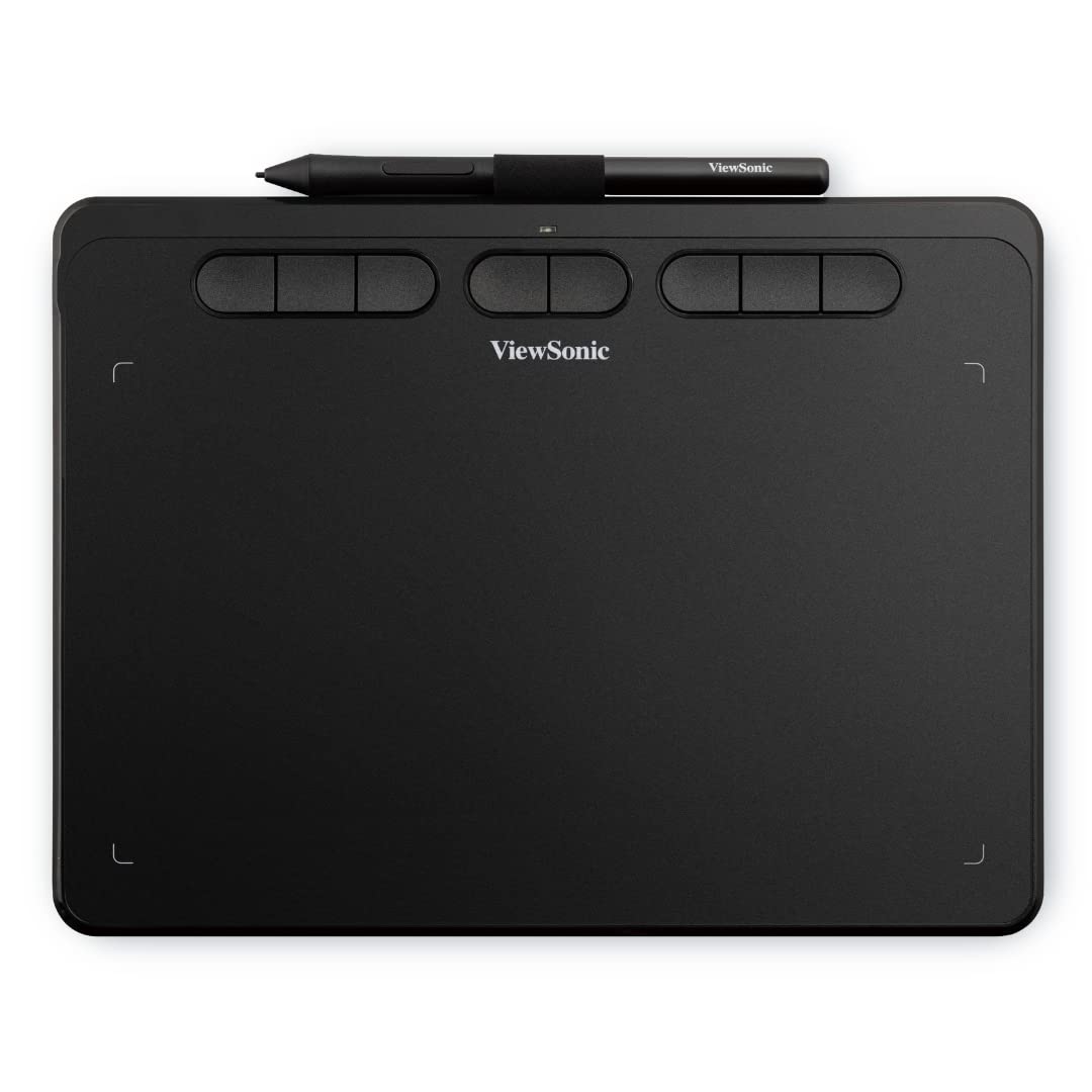 ViewSonic PF1020 Graphics Drawing Tablet, 10 Inches, Portable Versatile for Students and Creators, 8,192 Pen Pressure and +-60 degree tilt, Compatible with Mac and Windows