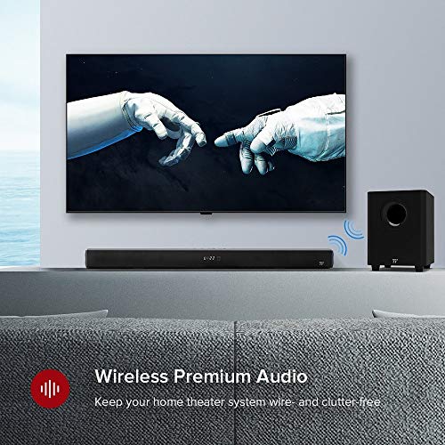 image for Soundbar, TaoTronics Sound Bars for TV 120W 2.1 Channel Sound bar with