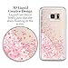 Galaxy S7 Edge Case, Wuloo Samsung Galaxy S7 Edge Hard Case Fashion Creative Design Flowing Liquid Floating Luxury Bling Glitter Sparkle Love Heart Hard Case for Girls Children