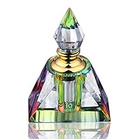 H&D Vintage Egyptian Perfume bottle Decor Refillable Mini Empty Potions Glass 3ML (Rectangular pyramid)