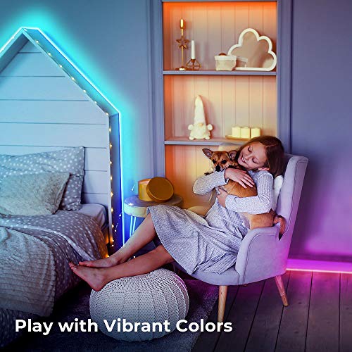 MINGER LED Strip Lights, 16.4ft Color Changing Light Strip Music Sync