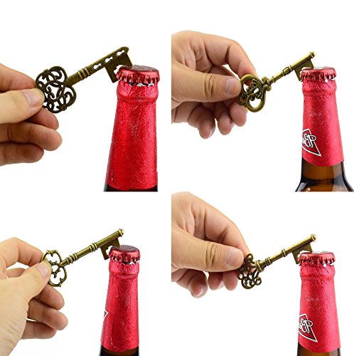 image for Makhry Wedding Favor Gift Set Mixed 15 Extra Large Skeleton Key Bottle