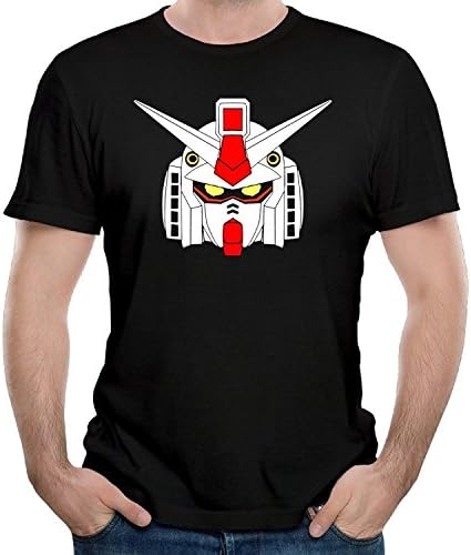 Yamoon Men's Black Gundam RX 78 2 Amuro Ray Mask Anime Short Sleeve T-Shirt