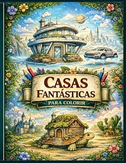Livro Casas Fantásticas: Livro de Colorir