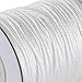 SAYAYA 109 Yards Braided Nylon Lift Shade Cord with 8 Pack Wood Cord Knobs, 1.8 mm (White)