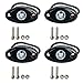 YaeCCC 4pcs LED Rock Light Under Body Glow Trail Rig Lamp Waterproof (Blue) Compatible for JEEP ATV SUV Truck Boat