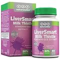 Milk Thistle Liver Cleanse - 6 Active Ingredients - 80% Silymarin - 3rd Party Tested & Certified - Powerful Antioxidant, Detox & Liver Support Supplement - 60 Vegetarian Capsules - LiverSmart by Naturenetics