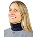 Evelots Womens Mock Turtleneck Collar-Knit Dickey-Windproof Neck/Chest-Gray/Navy