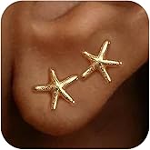 Beach Earrings for Women Pearl Dangle Drop Earrings Gold Tone Ocean Inspired Chain Hoop, Beach Outfits Women Womens Summer Outfits Resort Fashion Accessories, Gift for Her Birthday Party