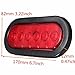 AMBOTHER 2X 6'' LED Trailer Lights Oval Lights, Turn Signal and Parking Light Kit, Trailer Tail Brake Side Marker Lights for Car Truck 12V Red (Pack of 2)