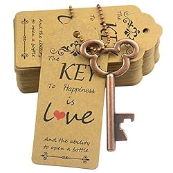 Aokbean 52pcs Vintage Skeleton Key Bottle Opener
