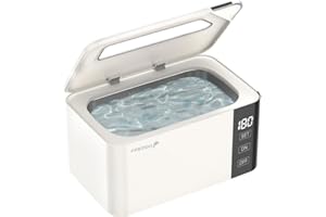 Fosmon Professional Ultrasonic Cleaner with 600ML Large Capacity 304 Stainless Steel Tank, 35W Jewelry Sonic Cleaner Machine with Digital Timer for Glasses, Dental Retainers, Ring, Earrings, Coins