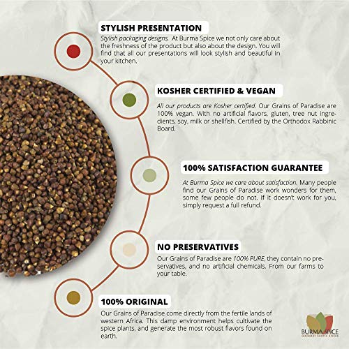 Grains of Paradise Guinea Pepper Peppery Flavored with Citrus Notes