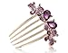 eFuture(TM) Light Purple Stylish Elegant Colorfull Rhinestone Butterfly Bride Hair Clip/Comb +eFuture's nice Keyring by eFuture