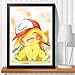 5D DIY Full Drill Diamond Painting Kit, Rhinestone Painting Kits for Adults and Children Embroidery Arts Craft Home Decor Pikachu Series (Cute Pikachu, 30x40cm)