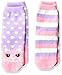Jefferies Socks Cat and Stripe Fuzzy Non-skid Cozy Socks 2 Pair Pack Sockshosiery