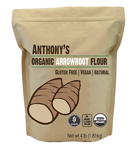 Organic Arrowroot Flour (4lb) by Anthony's, Batch Tested Gluten-Free, Non-GMO
