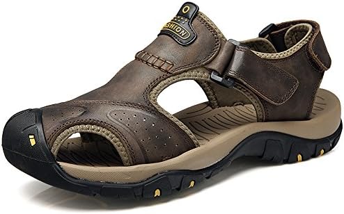 Mens Sports Sandals Beach Shoes Summer Outdoor Leather Hiking Walking Sandal Slide Athletic Flop Slippers