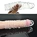 Penis Sleeves Extender Enlargers Sheath Reusable Condom Cock Extension Cover Sex Toys for Male Sexual Enhancers & Delay Ejaculation (Crystal Convex Textured)