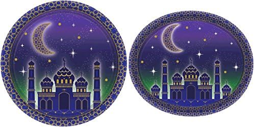 amscan Ramadan Plates Set Eid Party Plates(Serves 8)
