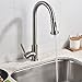 Best Commercial Stainless Steel Single Handle Pull Out Sprayer Brushed Nickel Kitchen Faucet, Pull Down Kitchen Faucets