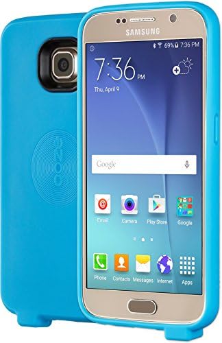 Galaxy S6 Case, Anti-Microbial Protection, High Quality Matte Anti-Scratch Finish, Sound Amplifying Design, Thin Slim Fit Shock Absorbing Hybrid Case for Samsung Galaxy S6 SM-920 Devices - Light Blue