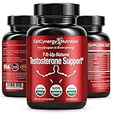 100% Natural Testosterone Booster for Men - Potent Formula Tribulus & Goat Weed - Energy, Muscle Mass, Fat Loss, Positive Mood, Restful Sleep - Non-GMO, Vegan CellCynergy 90 Capsules