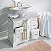DermaPad Pedestal Sink Cabinet with Marble Top - Arrives Fully Assembled