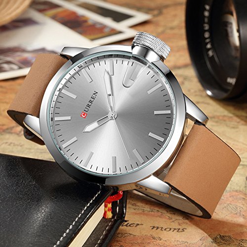 Reloj de los Hombres Originales de la Marca CURREN Relojes de Cuarzo Negros de la Fecha análogos a Prueba de Agua de los Hombres Reloj de Pulsera de los Hombres - Imagen 4