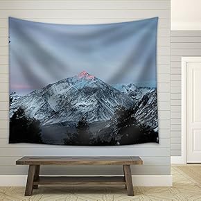 Snow Mountain Landscape - Fabric Wall Tapestry Home Decor - 51x60 inches