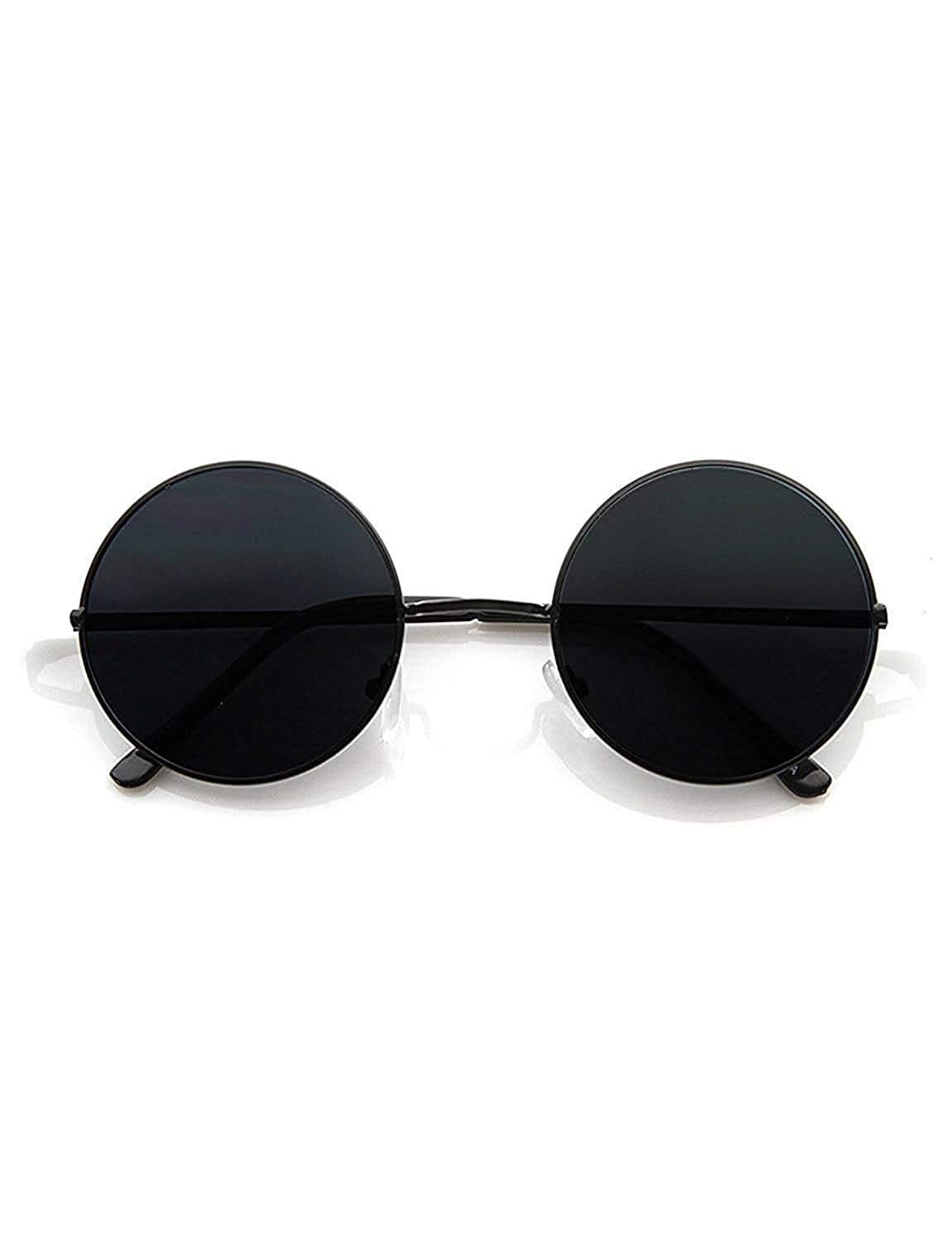 Mens black round sunglasses Clearance