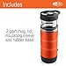 GSI Outdoors, Commuter JavaPress, French Press Coffee Mug, Superior Backcountry Cookware Since 1985, Orange
