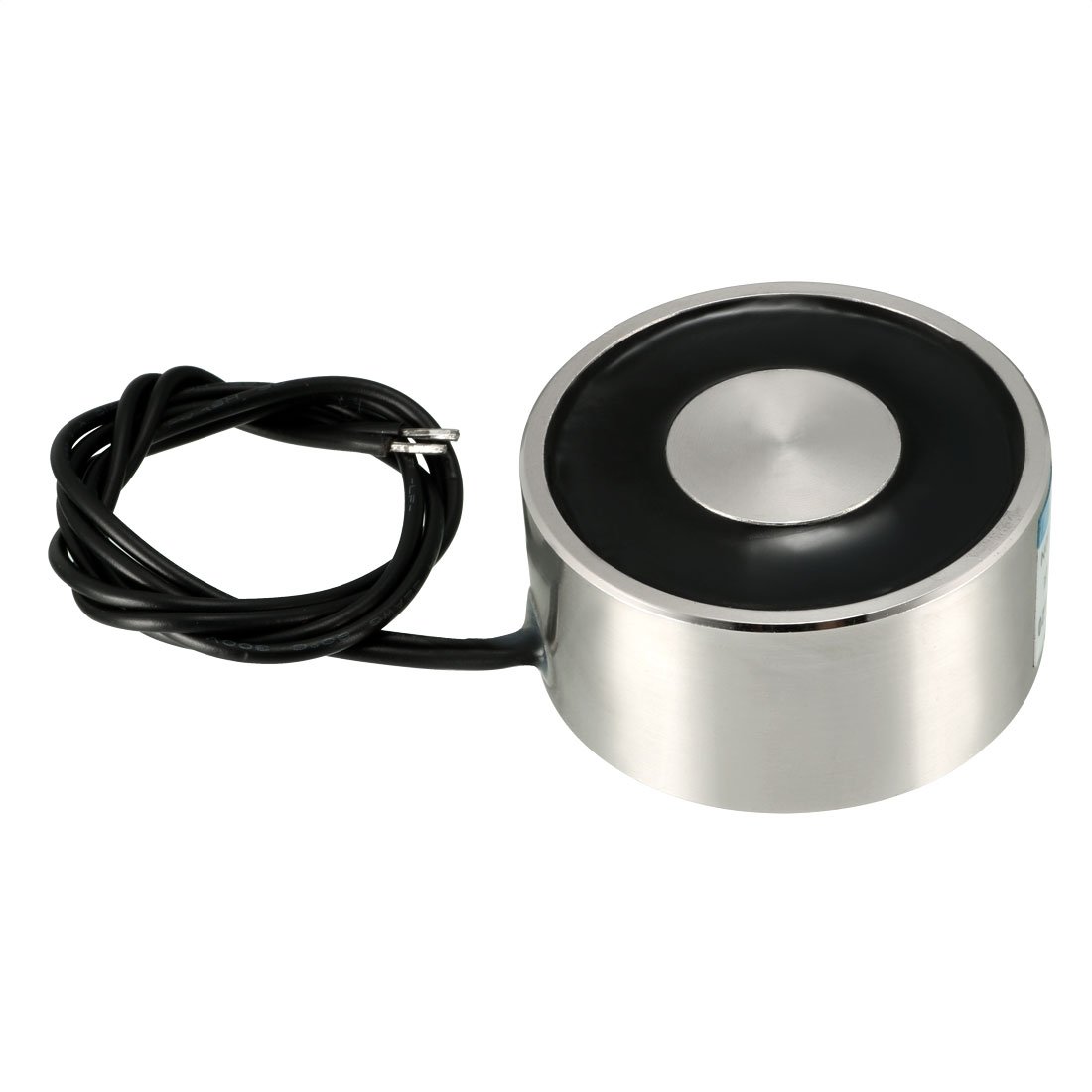 uxcell 80x38mm DC12V 1000N Electric Sucking Disc Solenoid Lift Holding Electromagnet