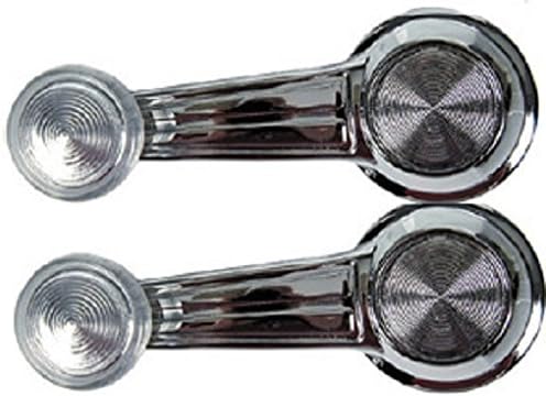 Classic Headquarters Window Crank Handle Clear KNOB (Pair)**1965-1981 All GM Lines. Chevy OLDS Buick Pontiac and Free Clips & WASHERS