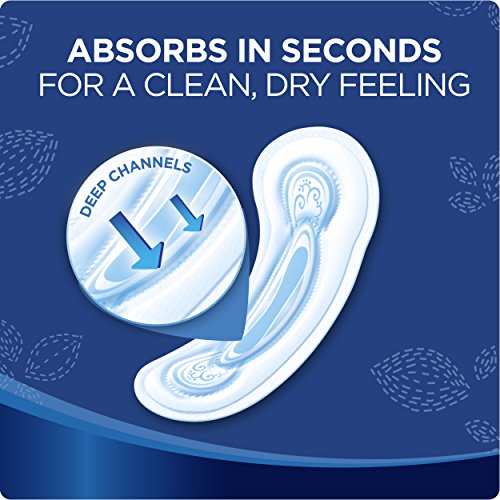 Always Maxi Size 4 Feminine Pads without Wings, Overnight Absorbency, Unscented, 28 Count