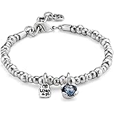 Uno de 50 ATTRACTIVE Bracelet, Sterling Silver-Plated, Blue Faceted Crystal, Lobster Claw Clasp, Charismatic Collection