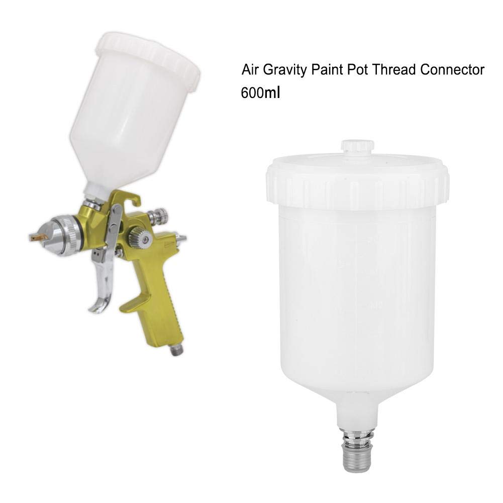 600mL Spray Gun Pot Large Capacity Plastic Paint Spray Gun Pot Air