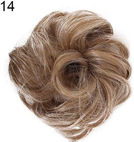 Fashion Women Hair Bun Extensions Hair Scrunchies Donut Hair Extensions Synthetic Wavy Updo Scrunchy Hairpieces Messy Hair Bun Chignons Black Brown Blonde for Hair Decoratio -Assorted Colors 14#