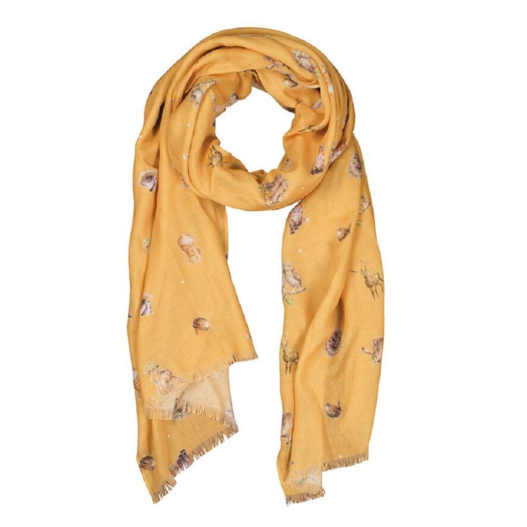 Wrendale Designs by Hannah Dale - Woodlanders Lightweight Honeycomb Scarf - 70cm by 190cm